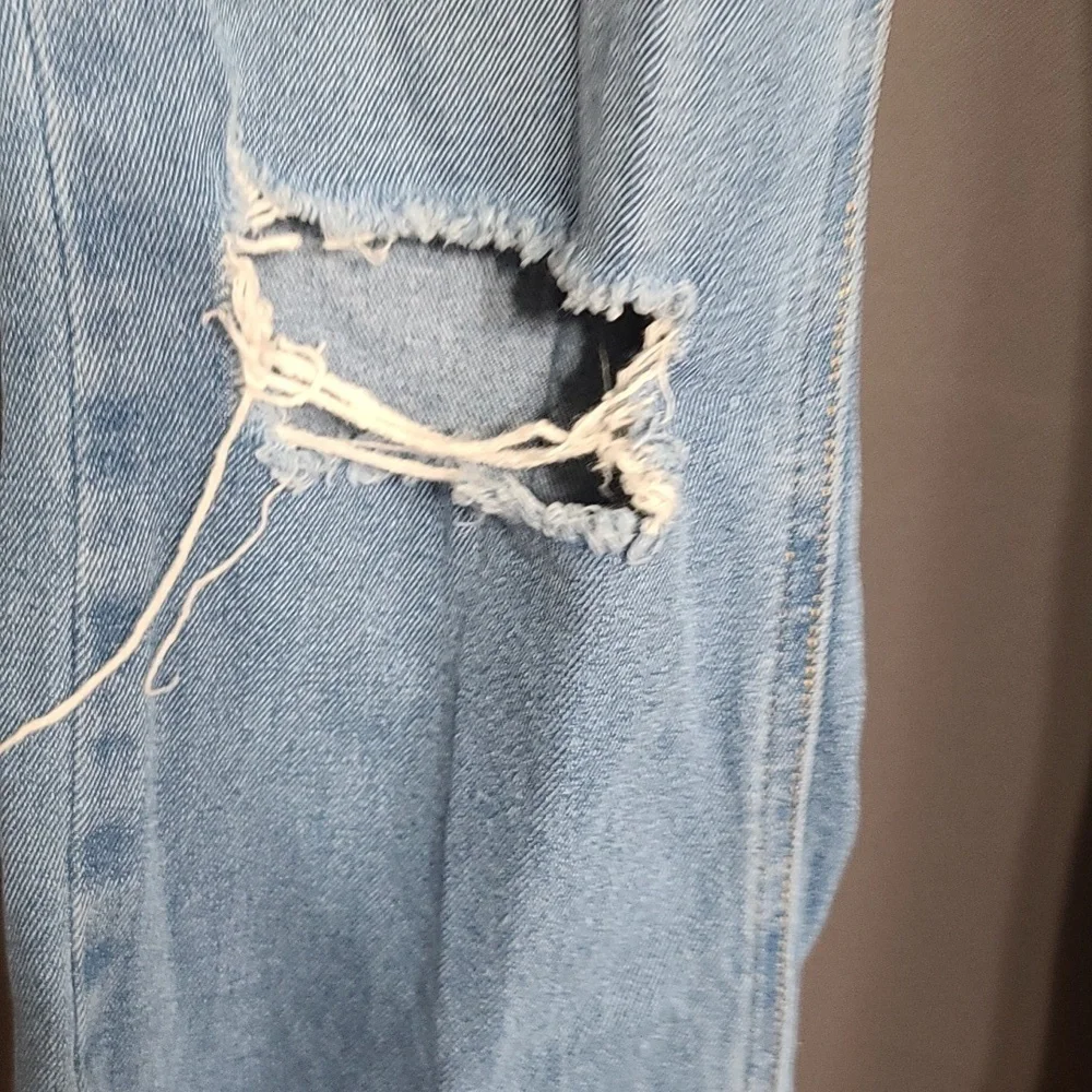 Avec Les Filles Womens Jeans Denim 5 Pockets Distressed Raw Hem‎ Size 28 EUC